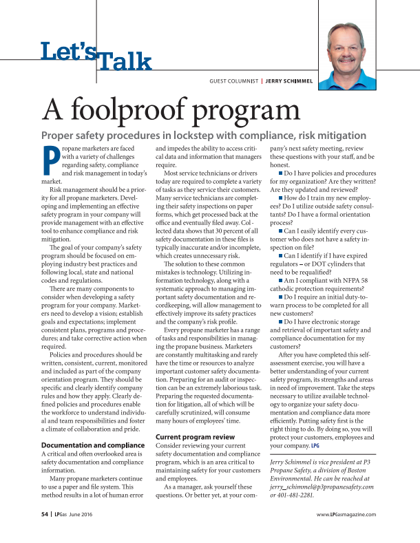 Foolproof Propane for Propane Compliance