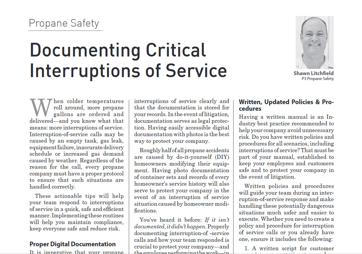 Documenting Critical Interruptions of Service