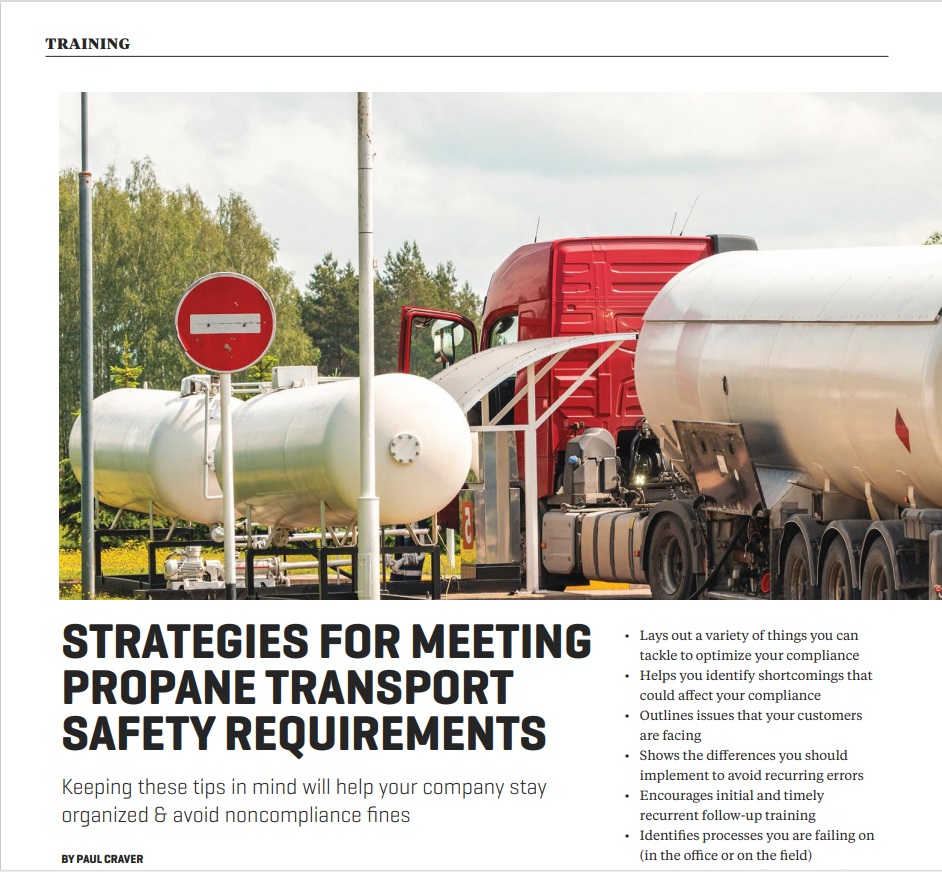 Strategies for Meeting Propane Transport Safety Requirements