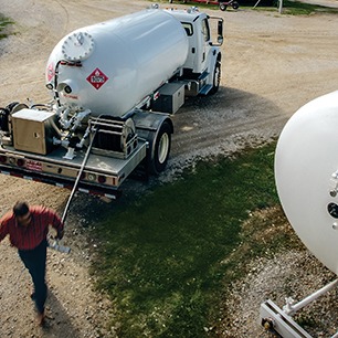 Propane Truck and Propane Tank