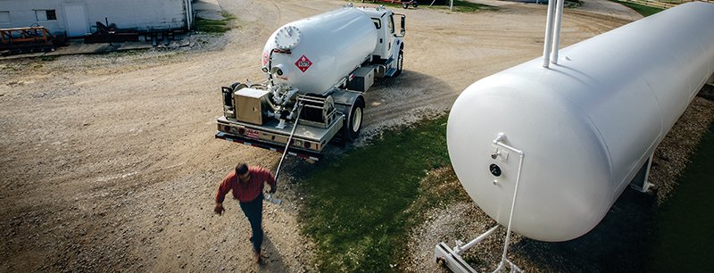 Propane Truck and Propane Tank