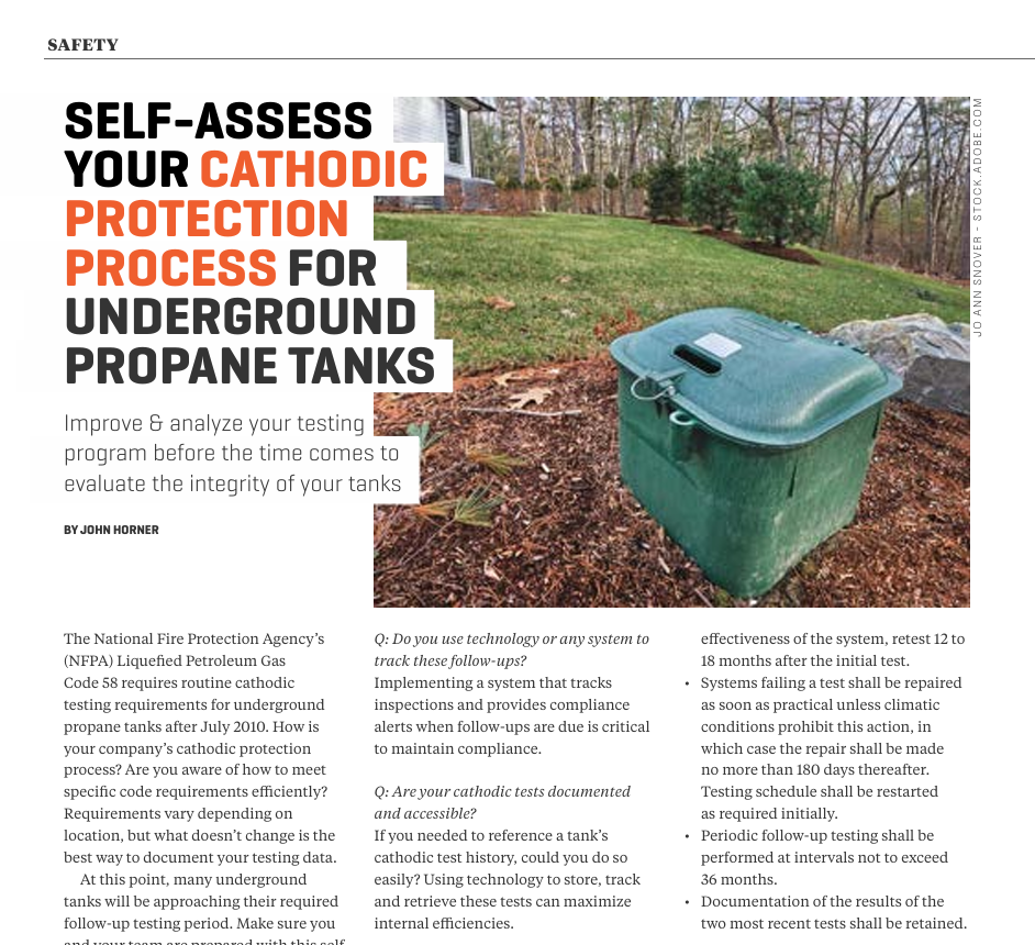 Self Assess Your Cathodic Protection Process For Underground Propane Tanks article